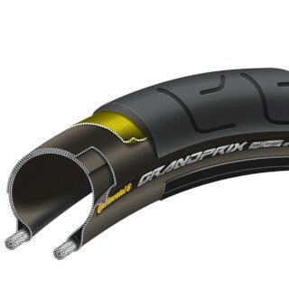 Continental Grand Prix - Rennradband 700x23c - Wire Band - Schwarz