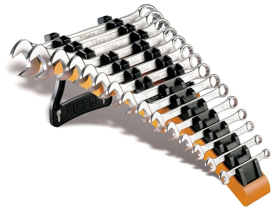 Beta, Beta Beta offener Ringschlüsselsatz 15-teilig mit Halter