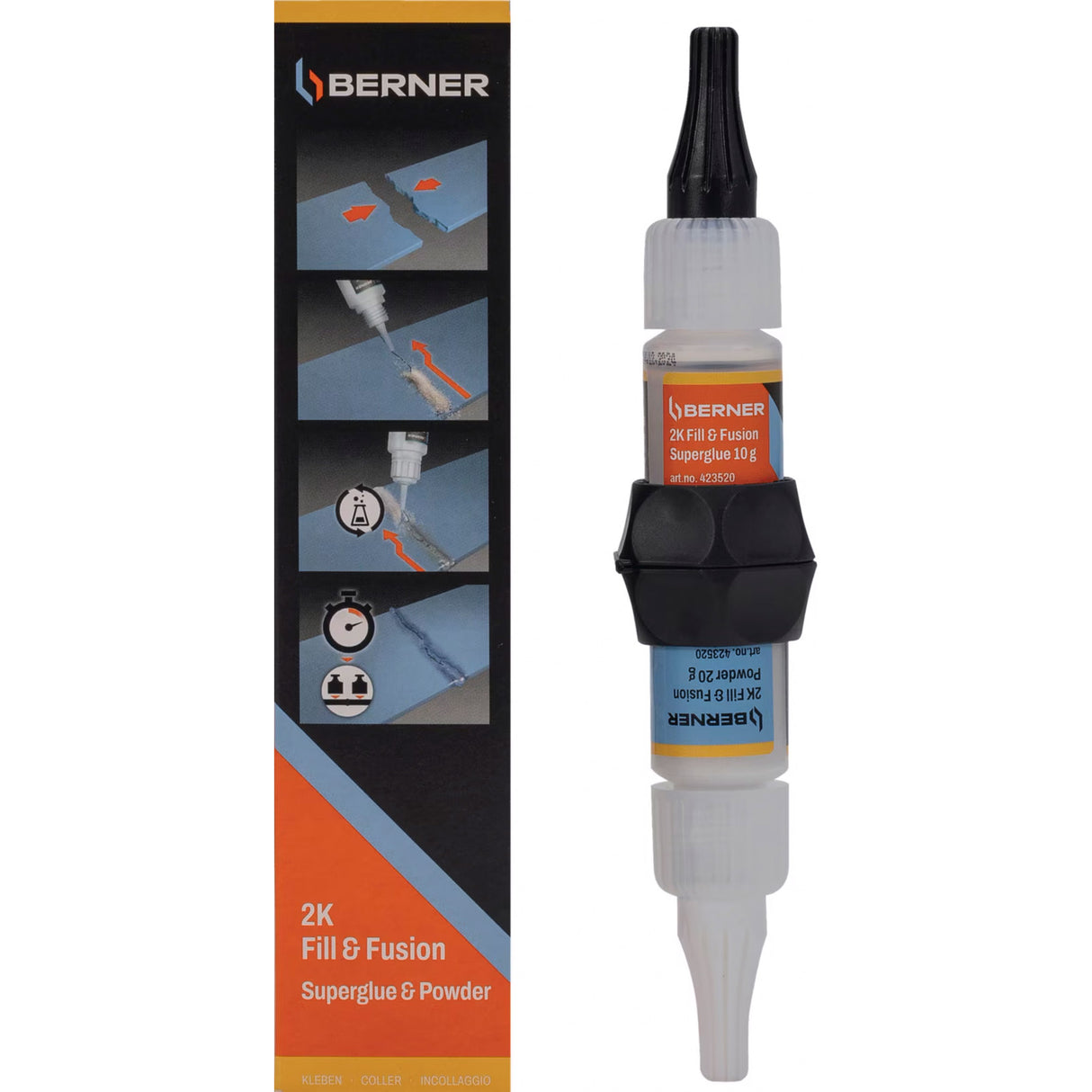 Cema Berner 2-Komponentenkleber Sekundenkleber 2K Fill Fusion 10g