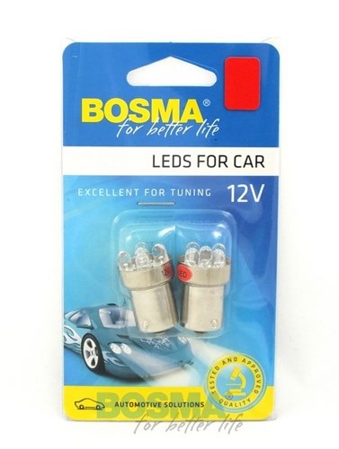 Bosma-Karte A 2 5-LED-Lampe 12V BA15s Rot