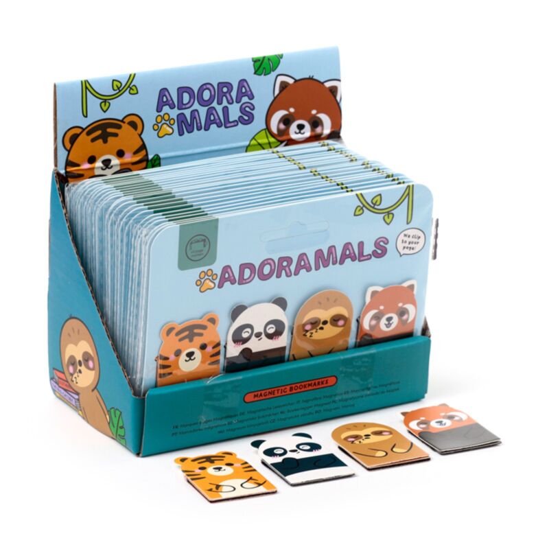 Adoramals magnetisches Lesezeichen-Set mit wilden Tieren