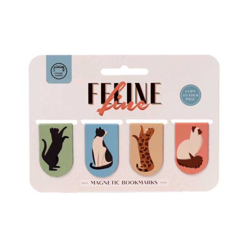 Feline Fine Cats 2025 magnetisches Lesezeichen-Set