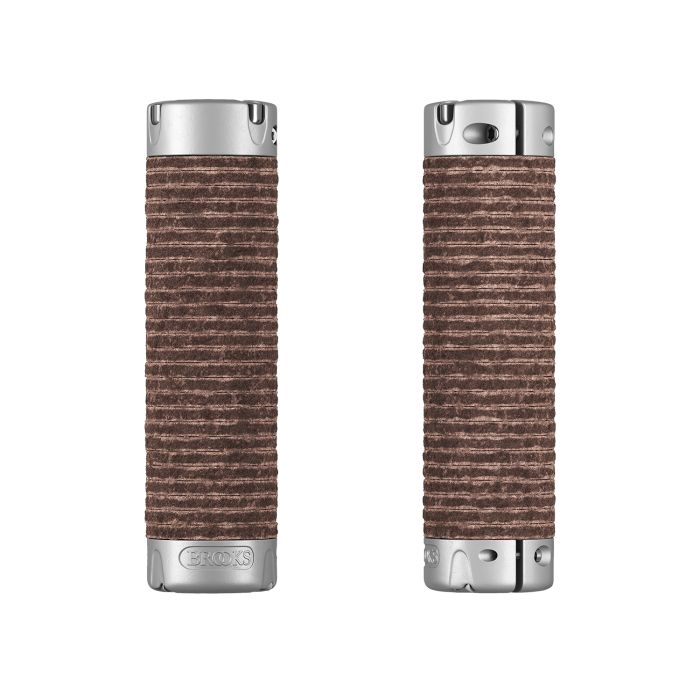 Brooks dicke Ledergriffe (130+130 mm) – Antikbraun