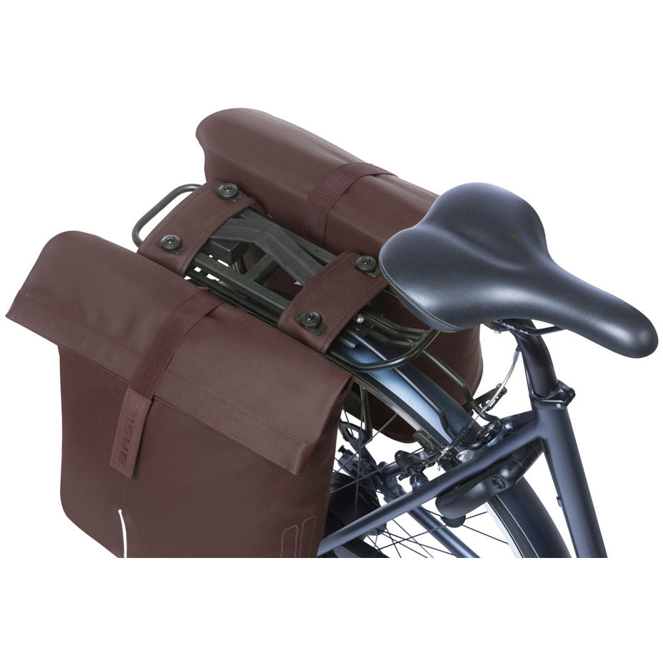 Basil Doppelte Fahrradtasche City Mik 28-32 Liter – geröstetes Braun