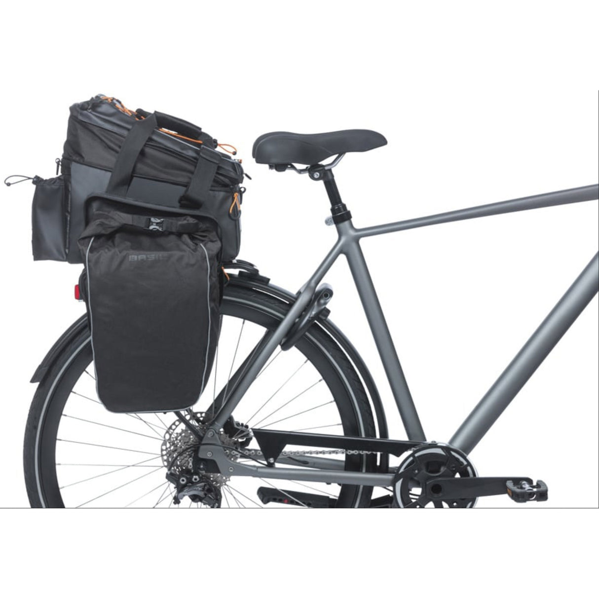Basil gepackte Tasche Miles XL Pro Kofferraumtasche Miles XL Pro Mik 2.0 Schwarz Orange