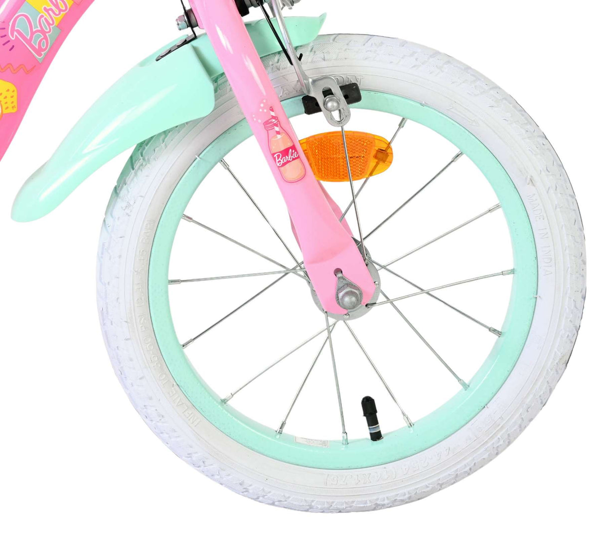 Barbie Kinderfahrrad – Mädchen – 14 Zoll – Pink – zwei Handbremsen