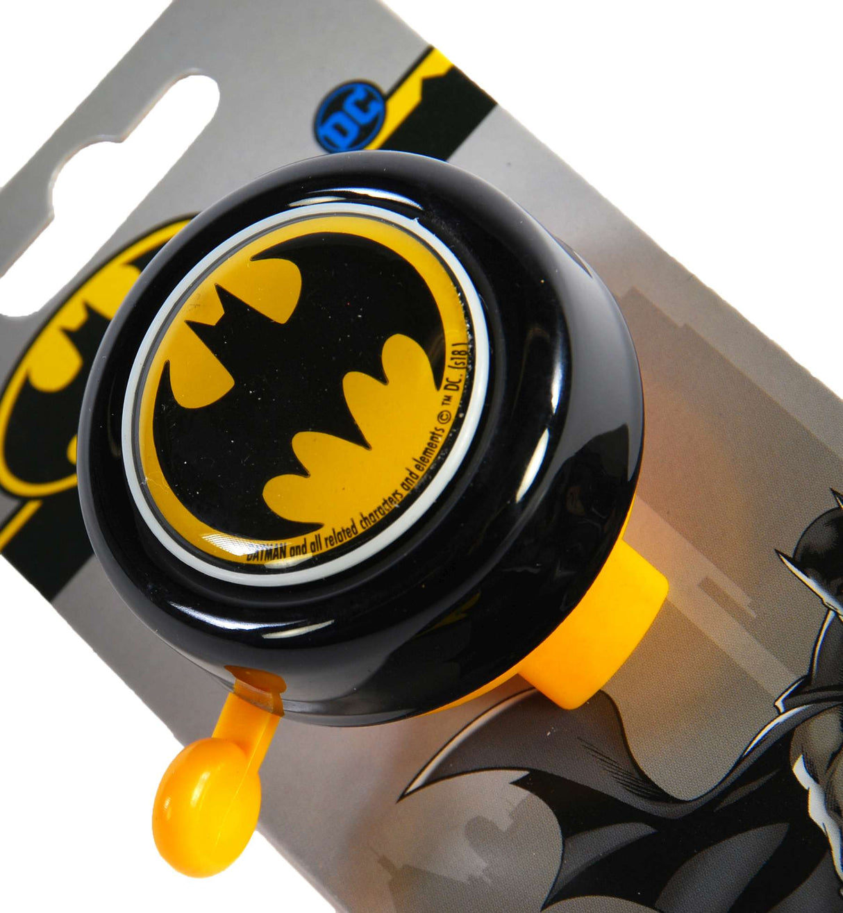Fahrradglocke Batman 50 mm schwarz gelb