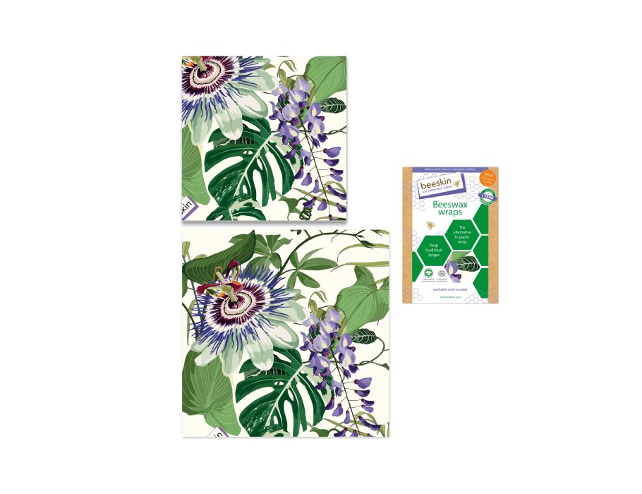 Bienenkinbijen wurde Tücher Set - mittel und groß - Passionsblume