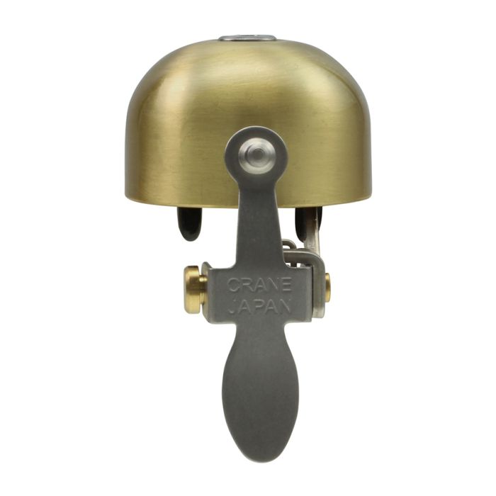 Kranich-E-Ne-Glocke (Klemmband) – mattgold