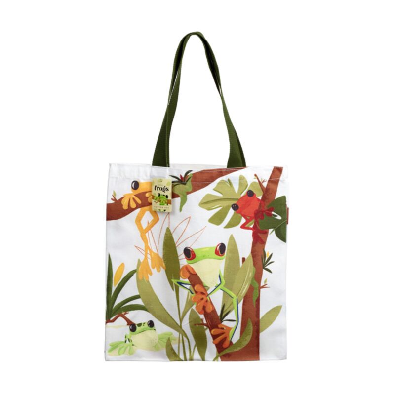 Polycotton-Tasche mit tropischen Laubfröschen