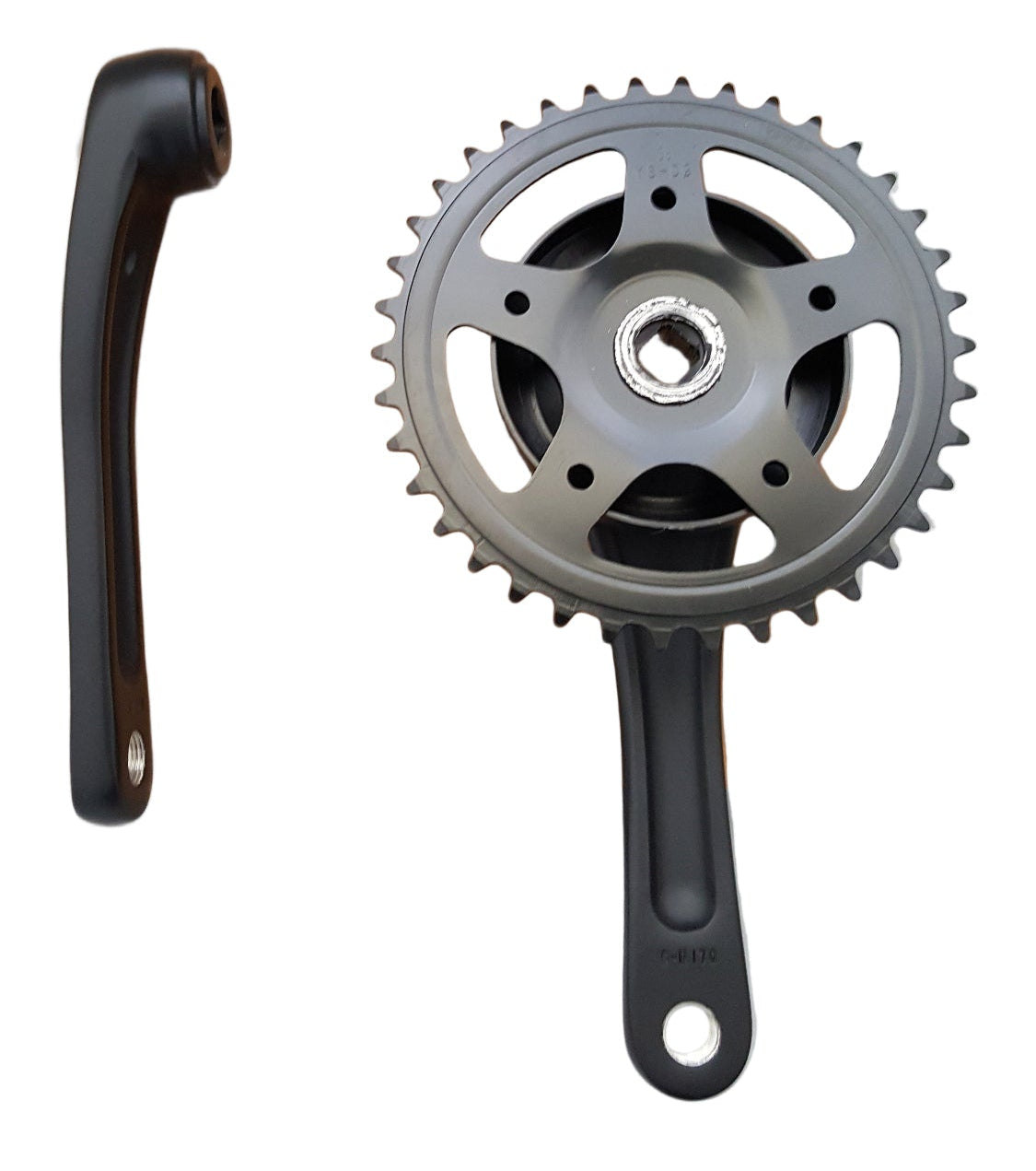 Kurbelsatz 38T Nexus Alu Matt Black Flat 1st Type