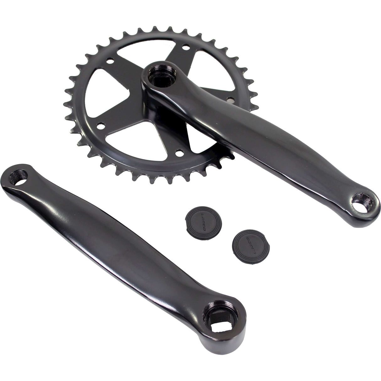 Vinty Kurbelgarnitur 36t ⅛ 170mm JIS Aluminium schwarz