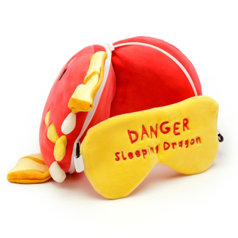 Relaxeazzz adoramagics Drache runde Reisekissen-Schlafmaske