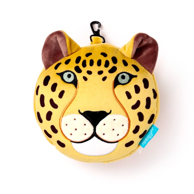 Relaxeazzz Leopard runde Reisekissen-Schlafmaske
