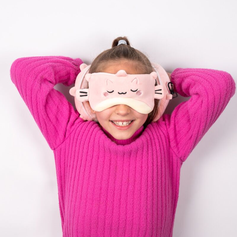 Relaxeazzz adoramals Puff the Kugelfisch runde Reisekissen-Schlafmaske