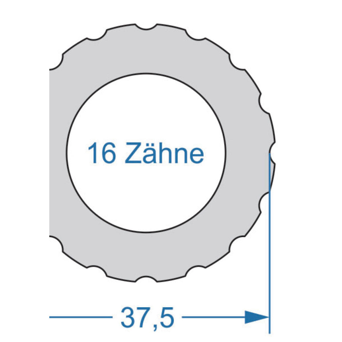 Cycplus Zyklenwerkzeug Power.Tool 1-seitig T16 37,5