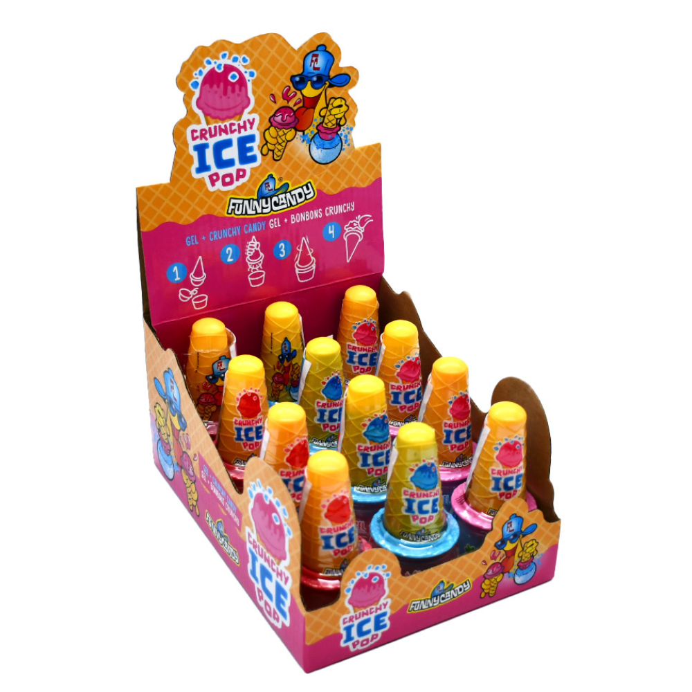 Lustiger Bonbon knuspriges Eis am Stiel (12x 70gr)