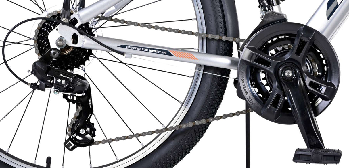 Volare Cross Children's Bike Boys 24 Zoll Silber 18 Gänge zwei Handbremsen