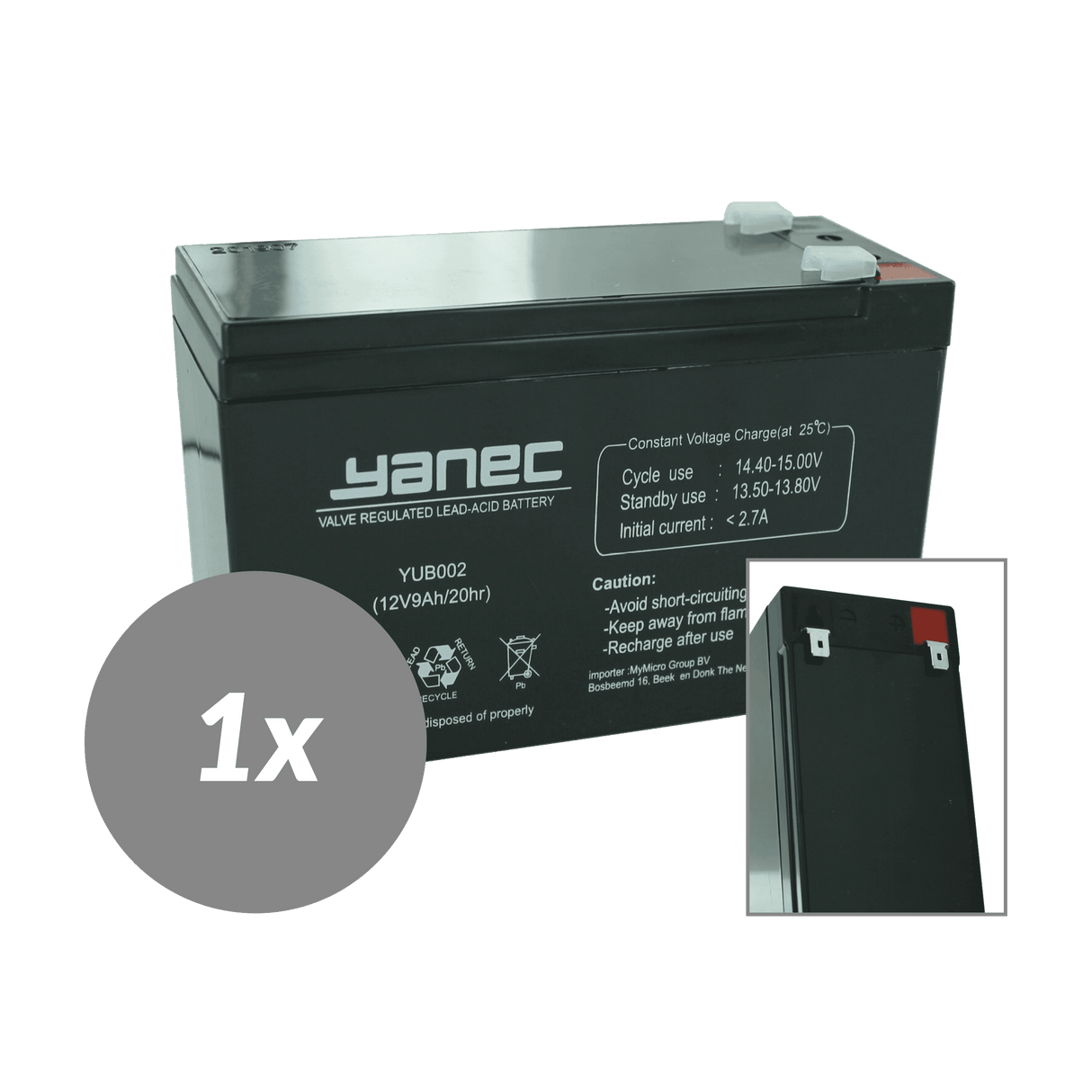 Yanec USV-Batterie-Ersatz RBC17 (exkl. Kabel)