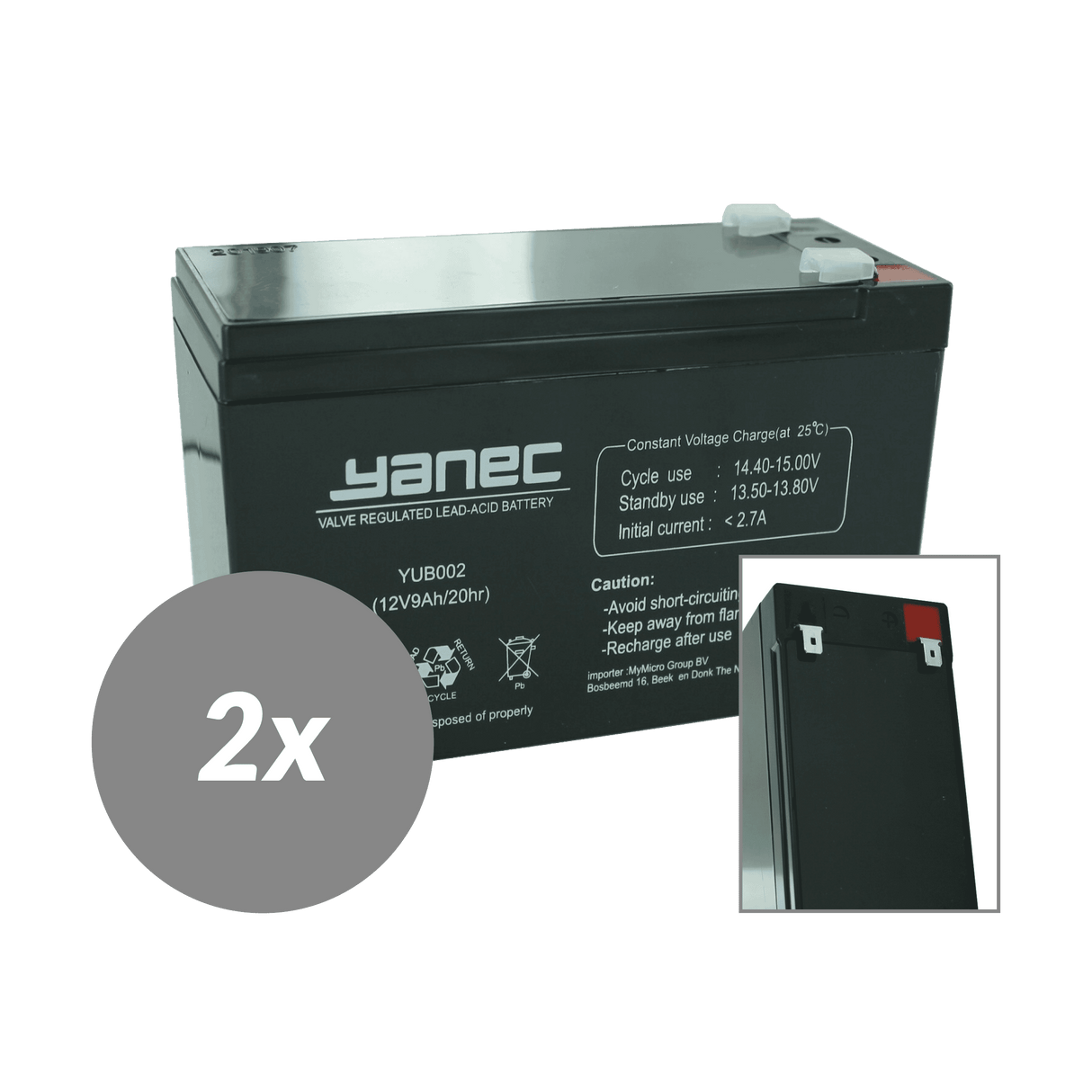 Yanec USV-Batterie-Ersatzset RBC109 (ohne Kabel)