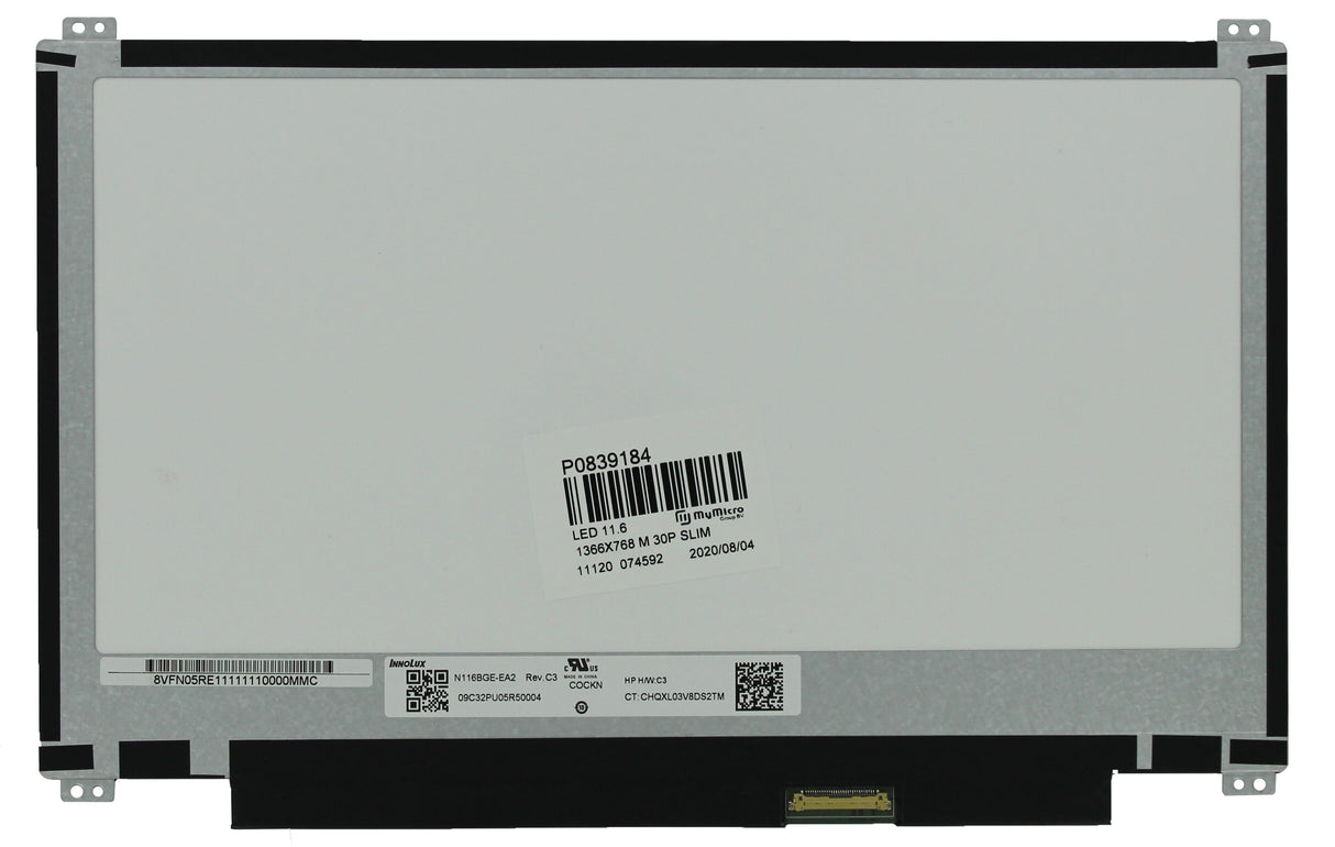 OEM 11,6 -Zoll -LCD -Bildschirm 1366x768 MAT 30pin EDP