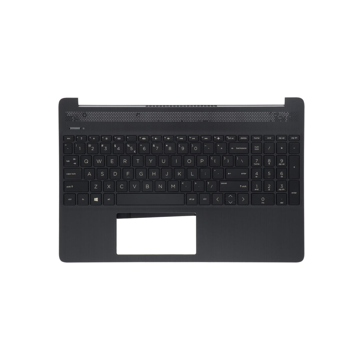 HP Laptop -Tastatur QWERTY Us + Top Cover - Grau