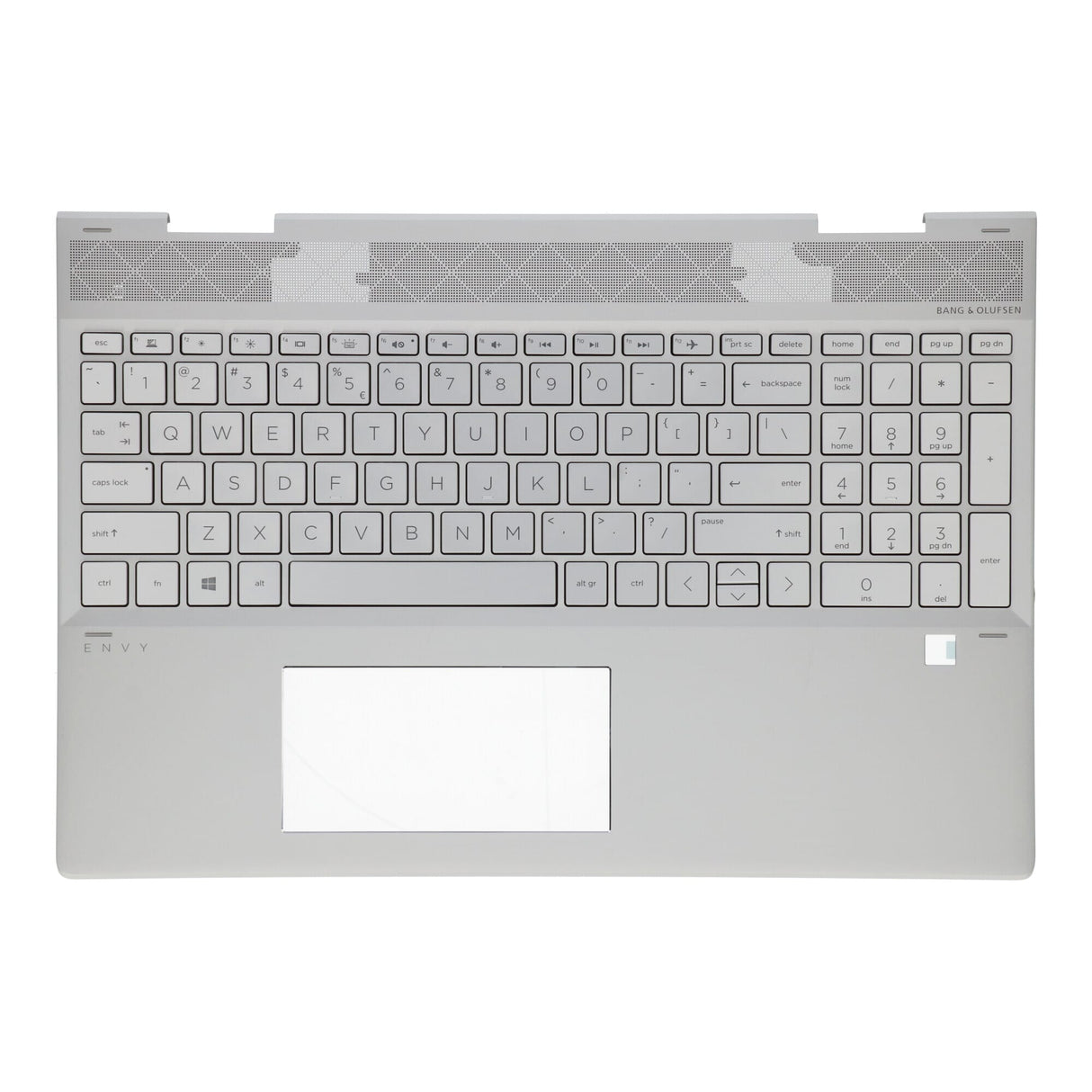HP Laptop -Tastatur QWERTY Us + Top Cover - Silber