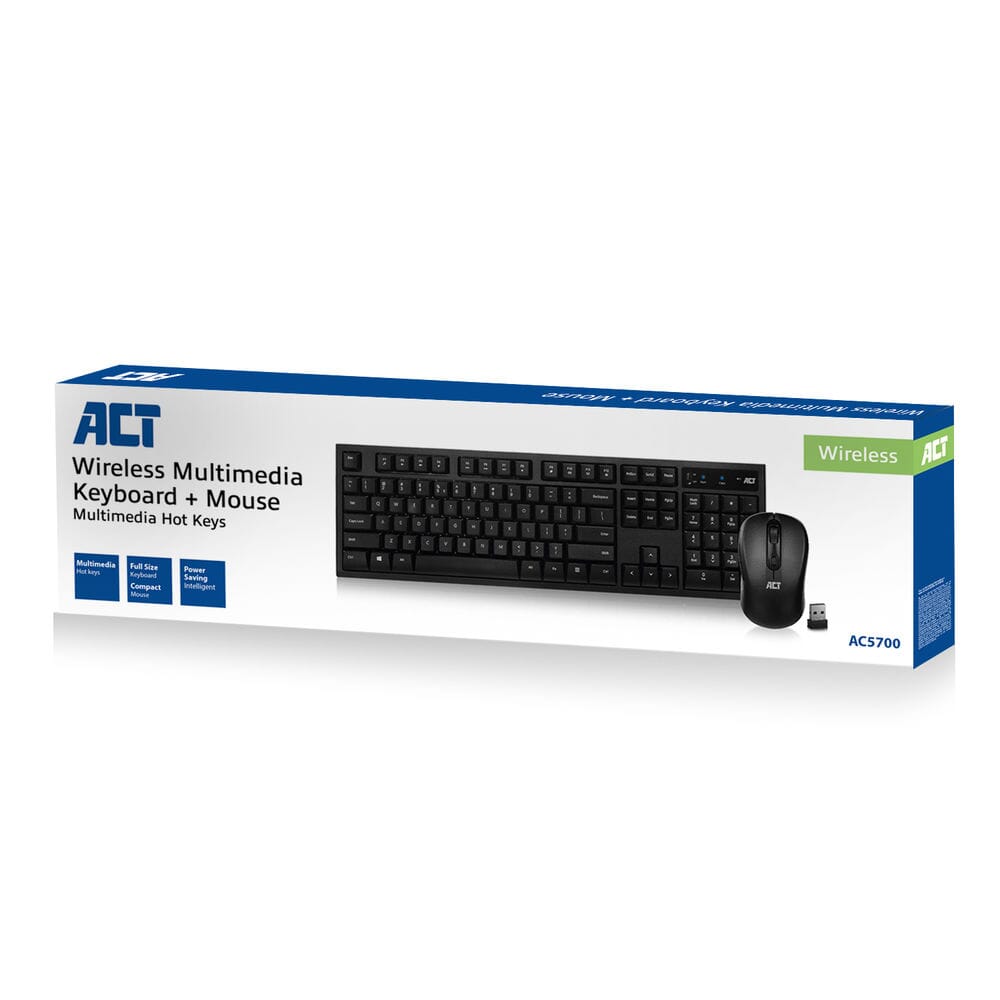 Act Wireless Tastatur und Maus USB -Nano -Empfänger QWERTY