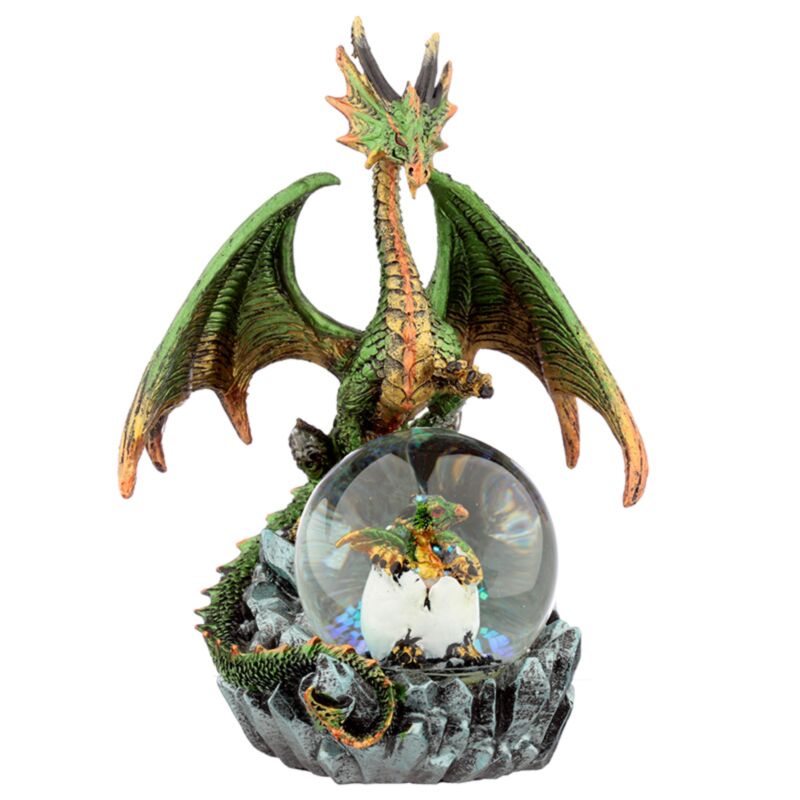 Dark Legends Kristallkugel-Drachen-Schneekugel