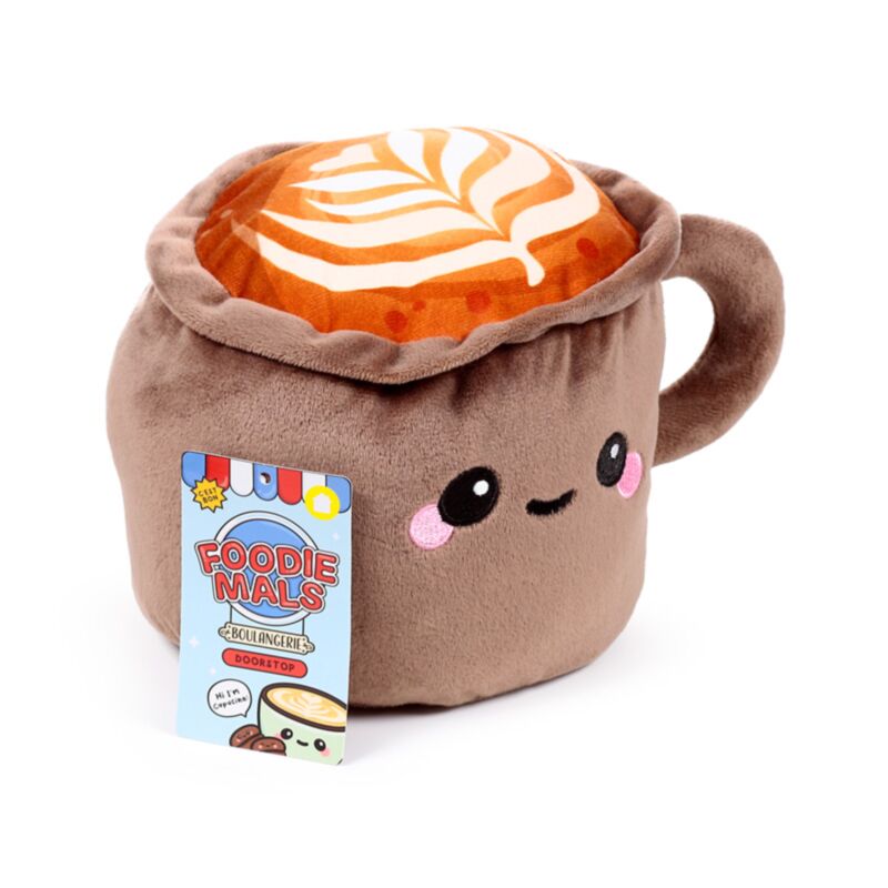 Foodiemals Cappuccino Plüsch-Türstopper