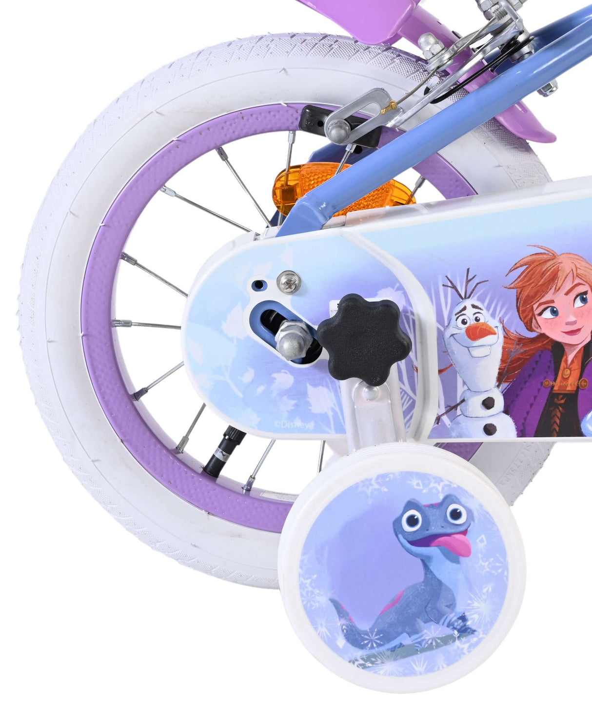 Disney Die Eiskönigin Disney Frozen 2 Kinderfahrrad – Mädchen – 12 Zoll – Blau Lila – Zwei Handbremsen