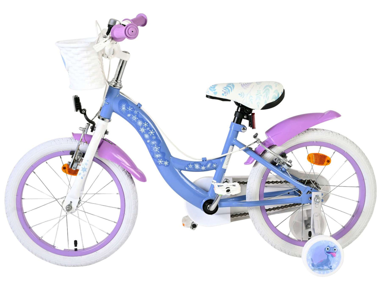 Volare Disney Frozen 2 Kinderfahrrad – Mädchen – 16 Zoll – Blau Lila – Zwei Handbremsen