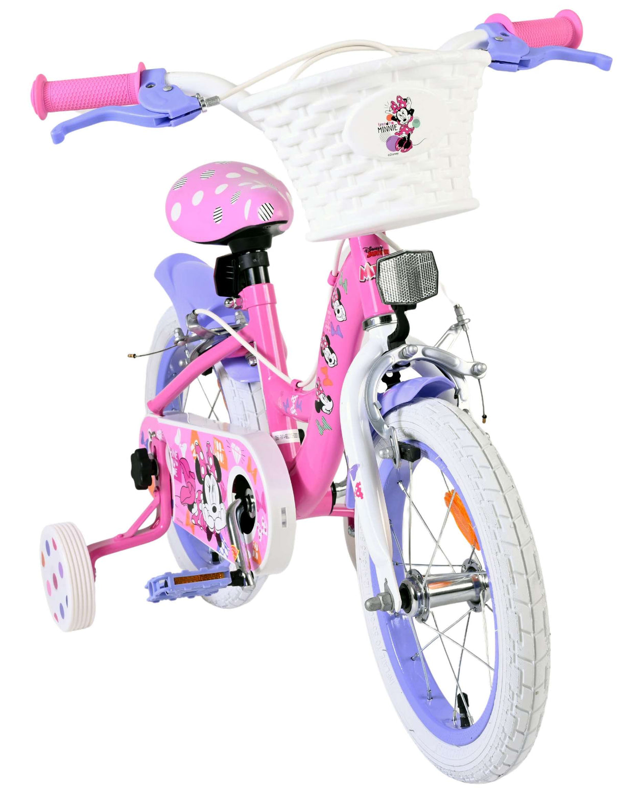 Disney Minnie Kinderfahrrad – Mädchen – 14 Zoll – Pink – zwei Handbremsen