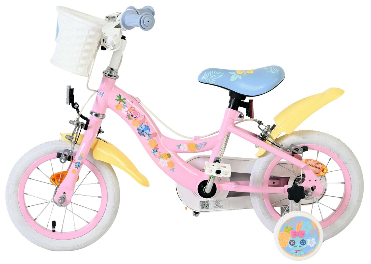 Stich Disney Stitch Kinderfahrrad – Mädchen – 12 Zoll – zwei Handbremsen – Pink