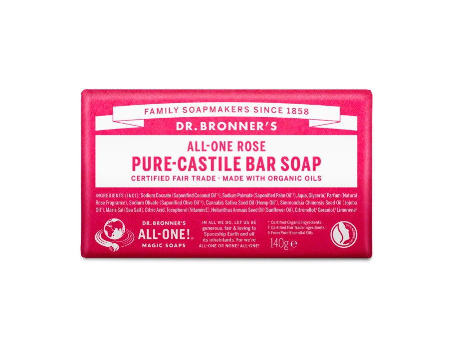 Dr. Bronners Seifenblock - reines Kastilien - Roos