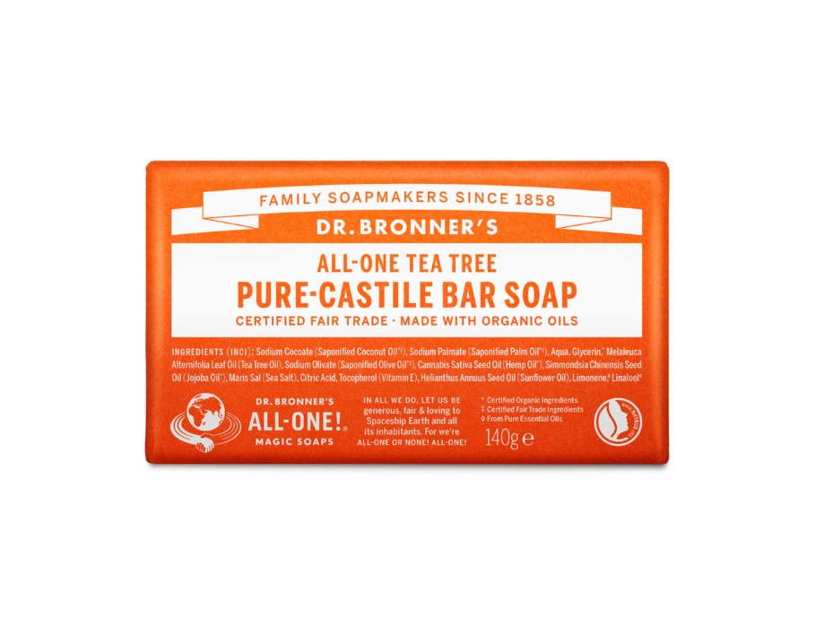 Dr. Bronners Seifenstück – reines Kastilien – Teebaum