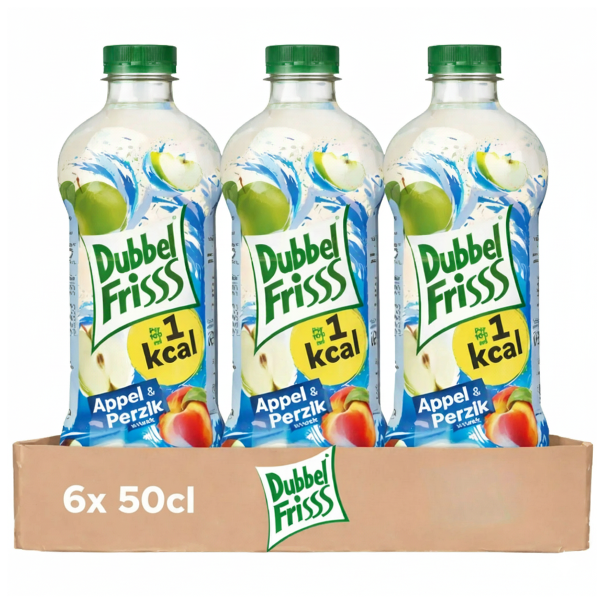 Dubbelfrisss Apfel-Pfirsich 1kcal Haustier (6x 50cl)