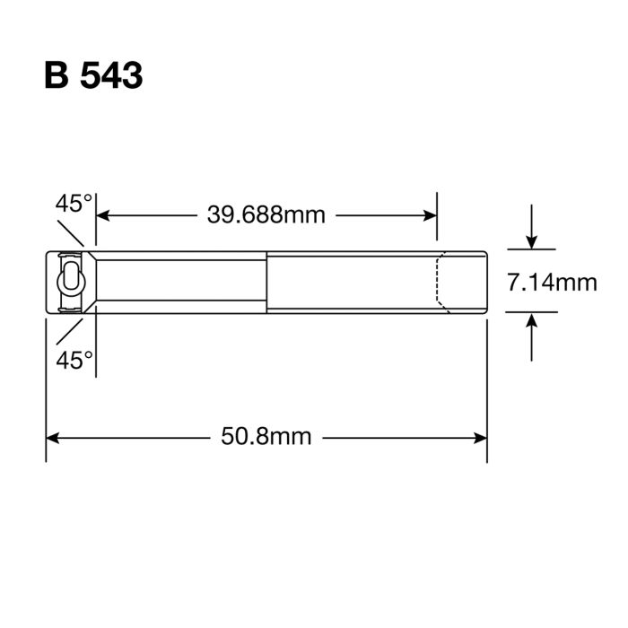 Enduro-Lager B 543 2RS Max – ABEC 3 Max (Schrägkontakt) – 1 9 16''x2''x9 32''