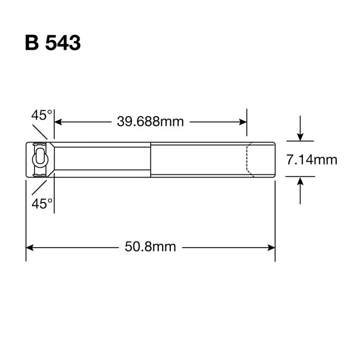 Enduro-Lager B 543 LLB SS – 440c rostfrei (radial) – 1 9 16''x2''x9 32''
