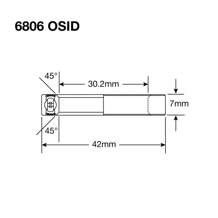 Enduro-Lager 6806 llb osid - abec 3 (radial) - 30,2x42x7 (45°)