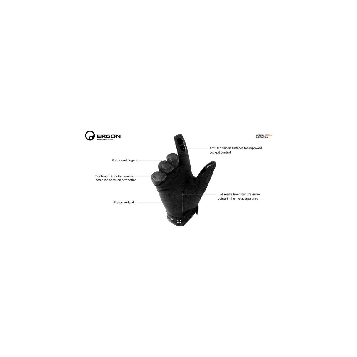 Ergon Handschuh HE2 evo mt s