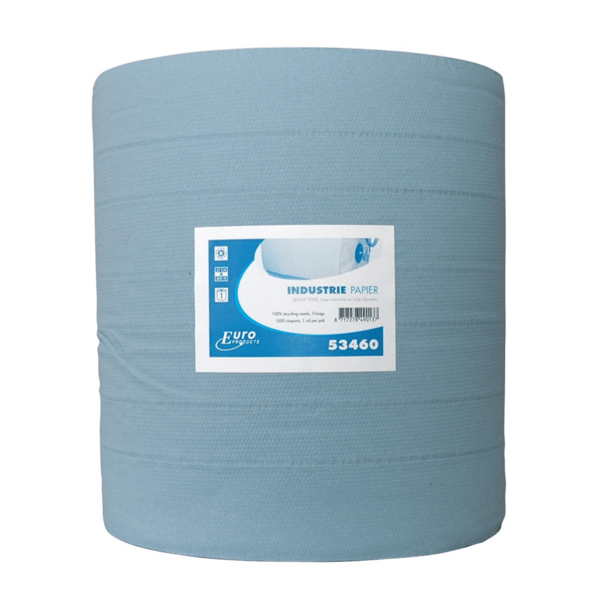Industriepapier, blau, stark, 3-lagig, 400 m, 37 cm