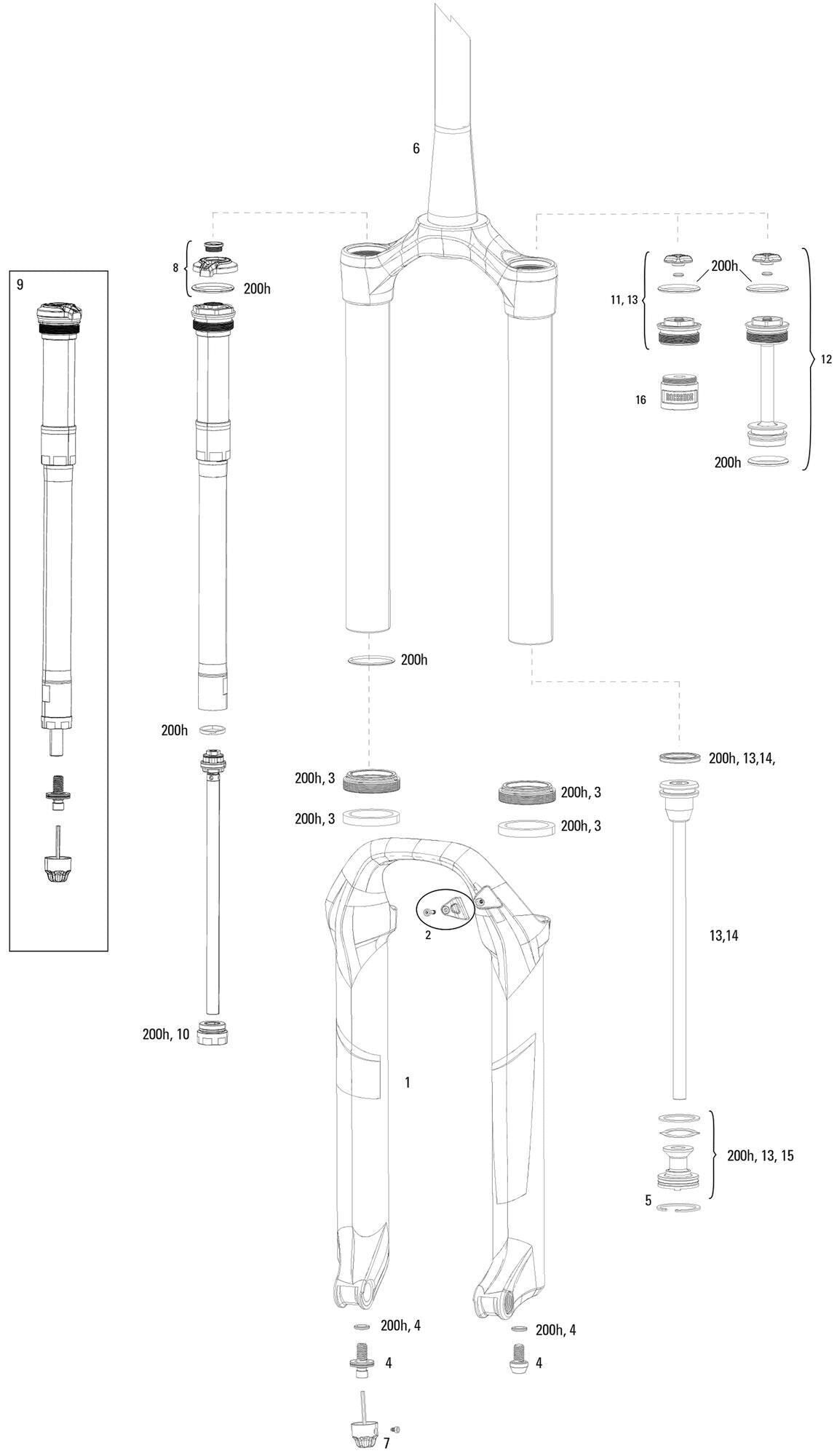 RockShox Federgabel Pike DJ 26 Susp.Fork RS Pike DJ 140mm schwarz