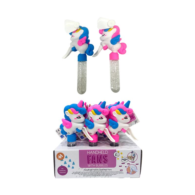 Tragbarer Einhorn-Handventilator mit Blasengebläse