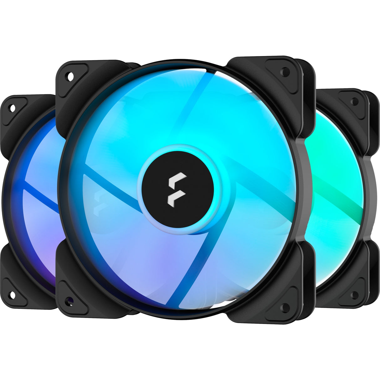 Fraktales Design fraktaler Designaspekt 12 RGB Schwarzer Rahmen 3-Pack