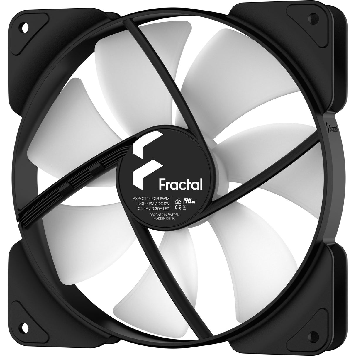 Fraktales Design fraktaler Designaspekt 14 RGB PWM Schwarzer Rahmen 3 Lüfterpackung