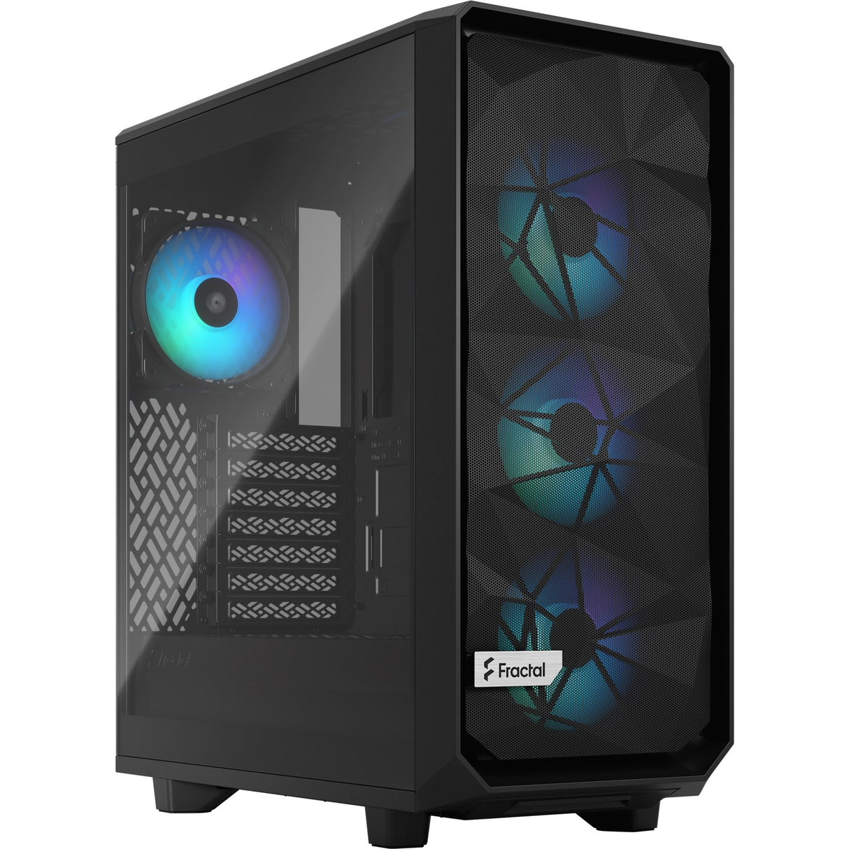 Fraktales Design meshify 2 kompaktes lite rgb schwarz tg leuchtt