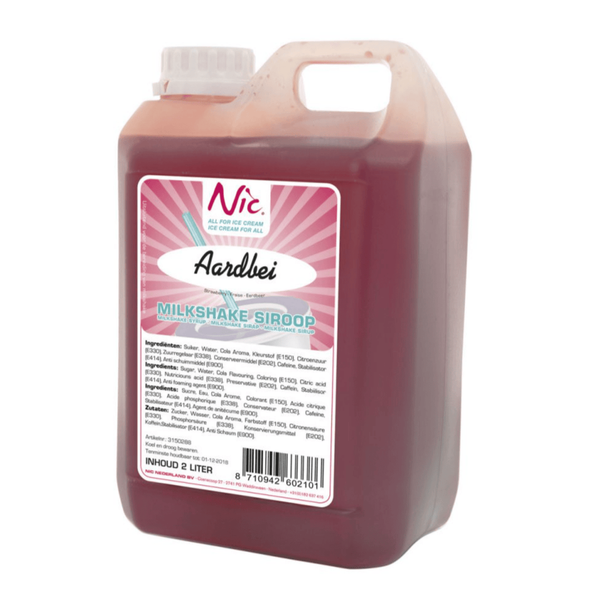 Nic Erdbeer-Milchshake-Sirup (2 Liter)