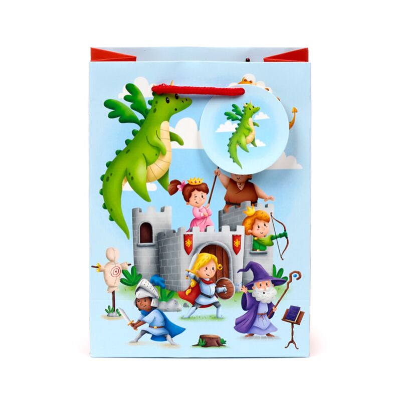 Ritter-Drachen-Geschenktüte, mittelgroß