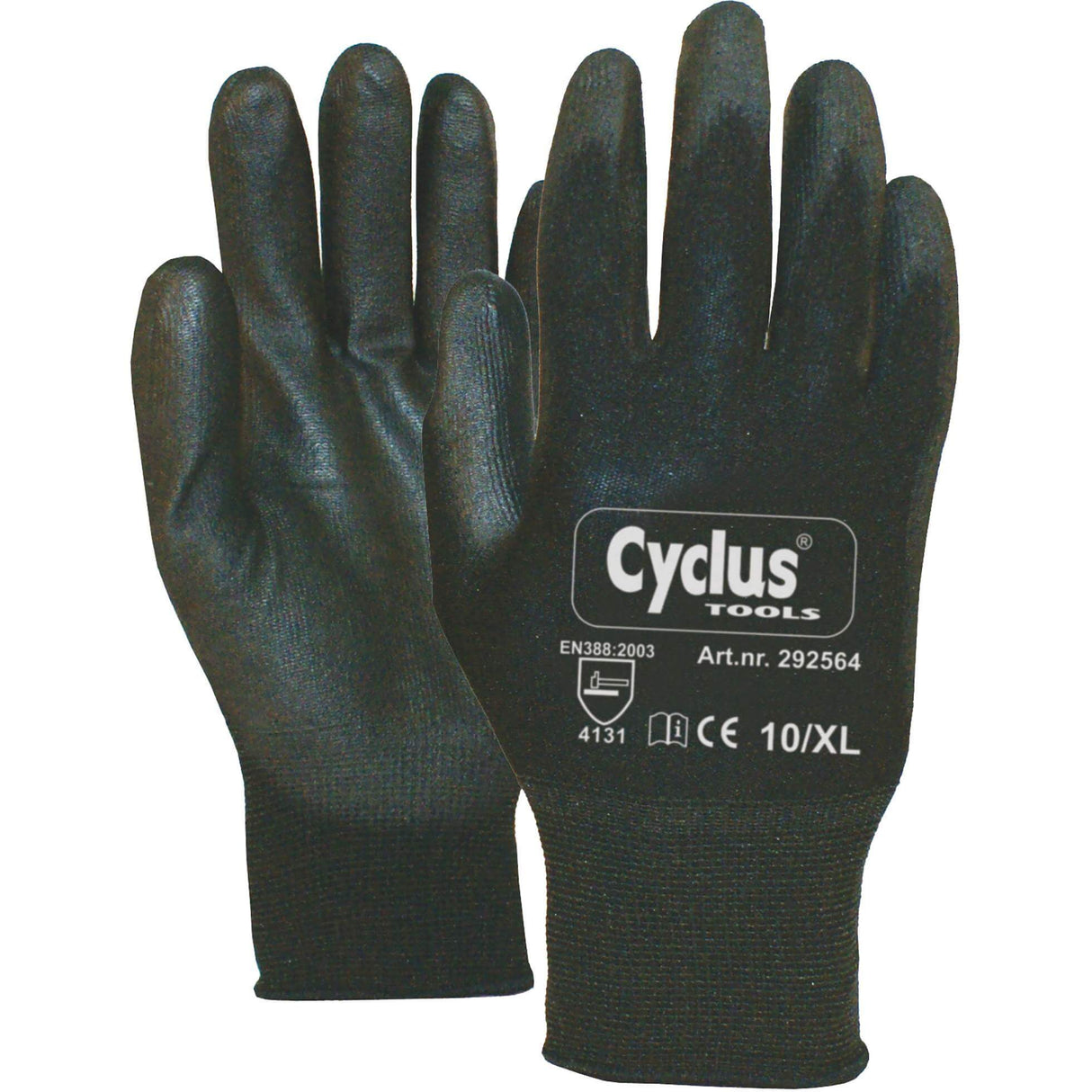 Cycplus-Arbeit Handschuhe pu-flex xl (10) schwarz